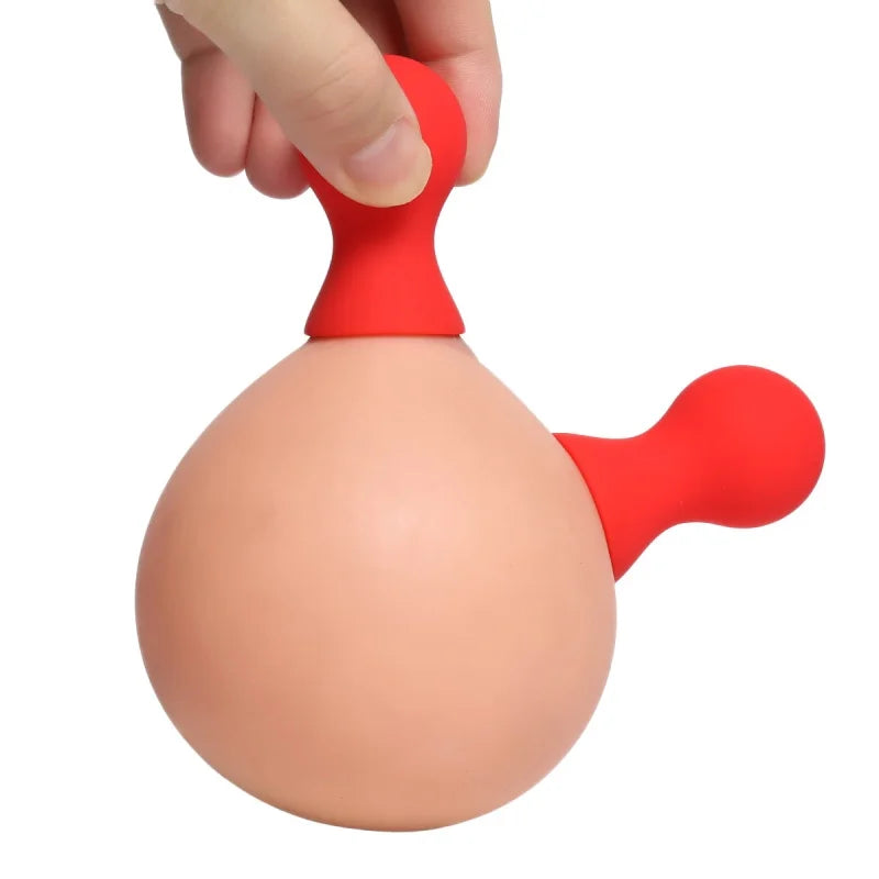 Red Boutique Silicone BDSM Whip Erotic Sex Toys with Mute Ball Mouth Gag for Couple Flirt Spanking Chastity Sex Accessoires