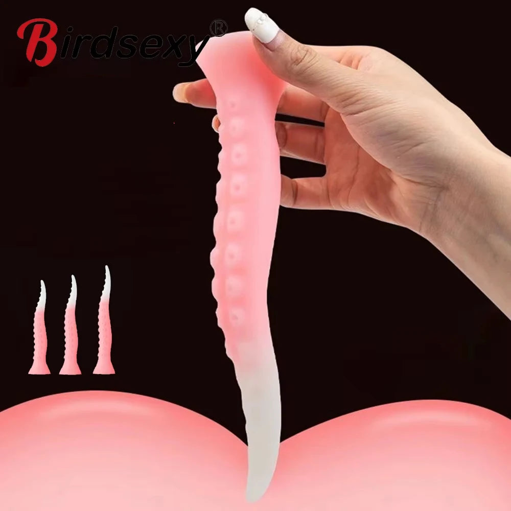 Long Anal Butt Plug Silicone Monster Dildo Penis Anus Vagina Dilator Octopus Tentacle Animal Penis Sex Toys For Women Men Tool