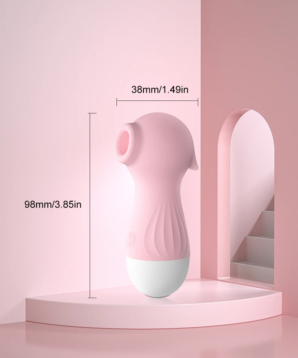 Clitoral Suction Vibrator for Women, Dual Stimulation with Powerful Vibration & Rhythmic Suction, Soft Silicone Sex Toy