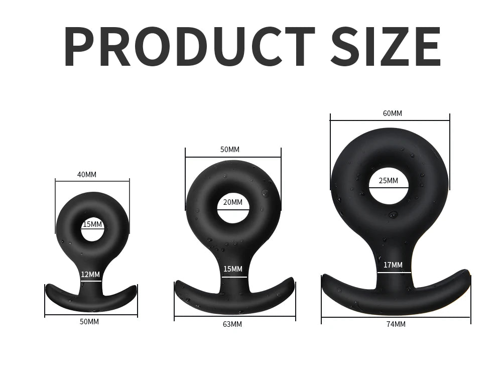 Hollow Wearable Soft Small Silicone Anal Plug Dildo Butt Plug Sex Toys for Adult Beginner Anus Trainer Anal Toy for Men Sex Shop