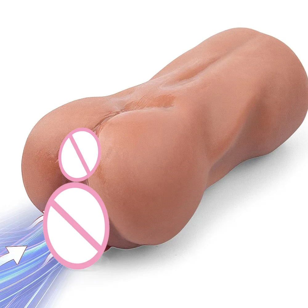 Male Masturbators 3D Real Rubber Vagina Sex Toys Artificial Vaginal 2 in 1 Pocket Pussy Mini Sex Doll Adult Supplies for Men