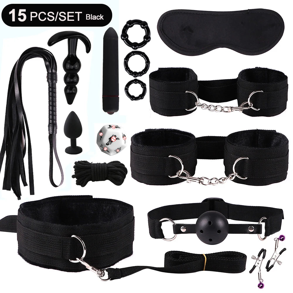 Sex toys for women BDSM sexual couples kit erotic accessories handcuffs for session Anal plug sex game Adult Sexy Toys sexy shop