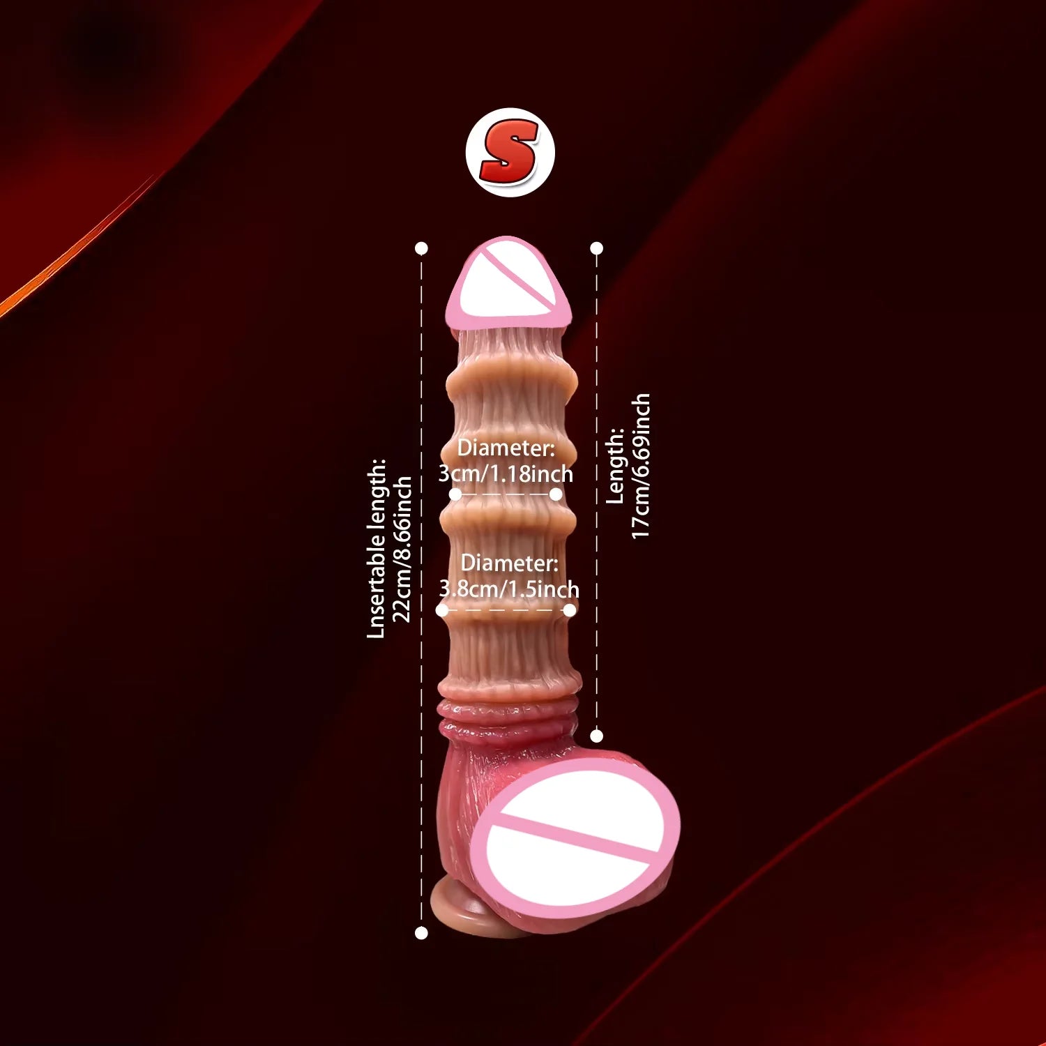 Realistic Big Penis Dildo for Women Anal Masturbation Special Nodes Silicone Vibrating Adult Sexual Toy ForGSpot Vagina Anal Sex
