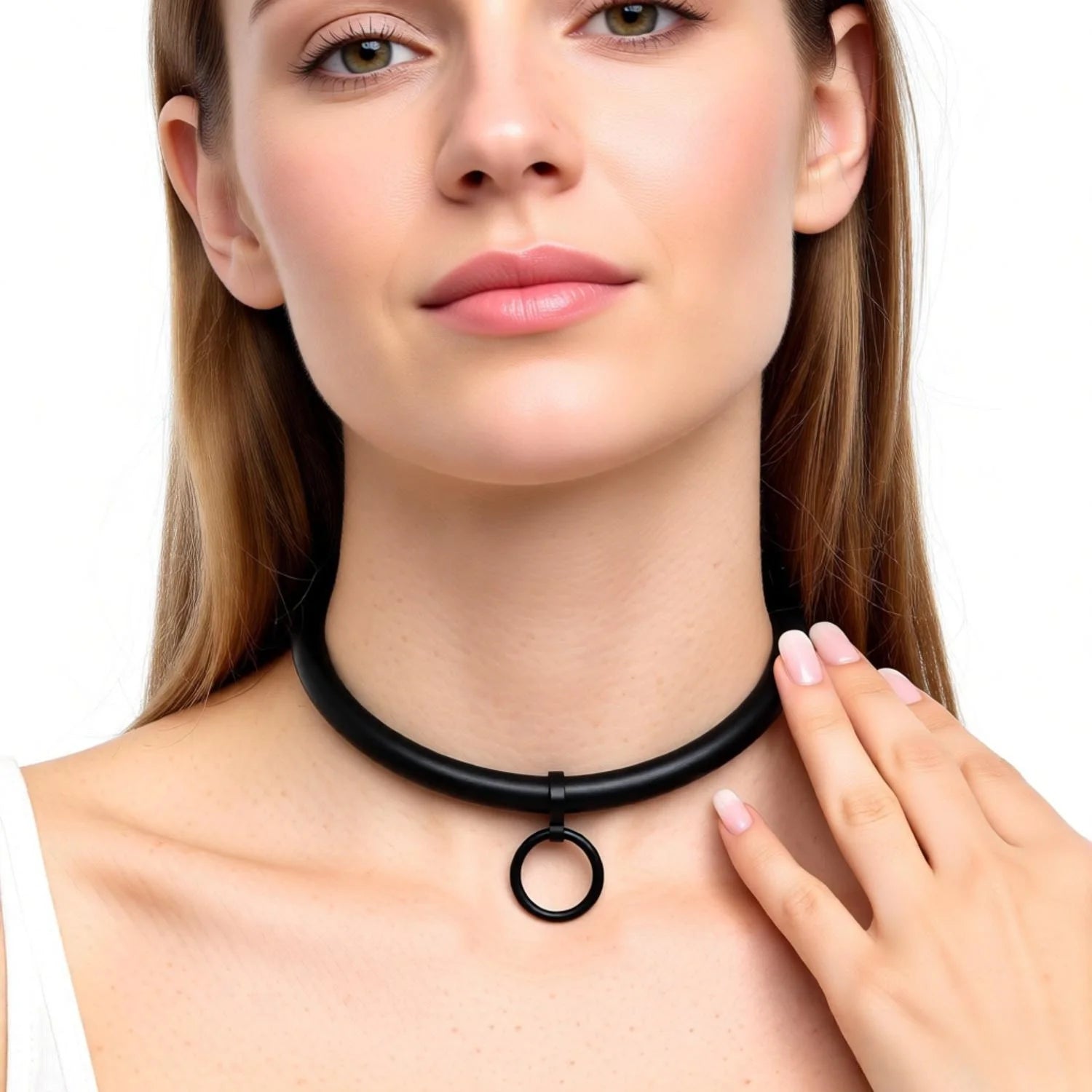 Brushed matt stainless steel slave collar necklace lockable torque necklace choker fetish wear jewelry Collar