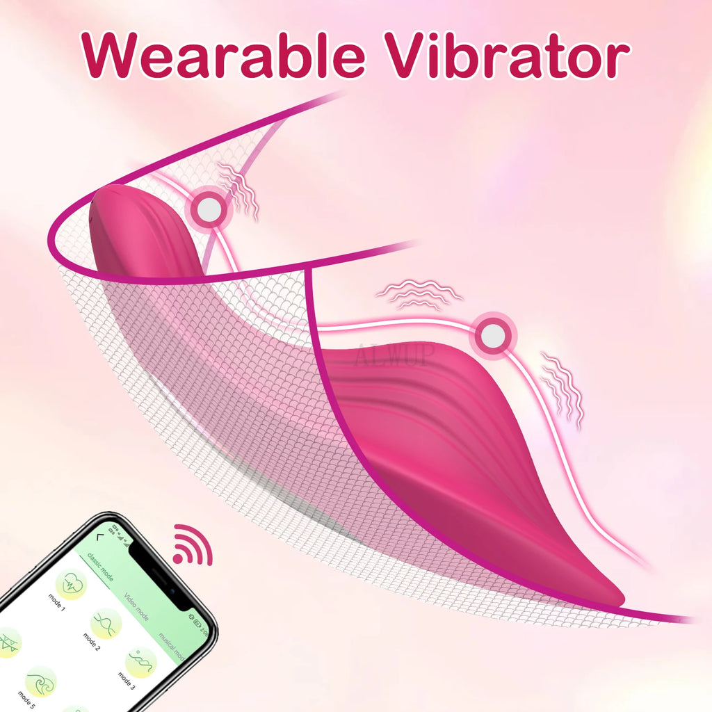 Mini Vibrator For Women Clitoris Stimulator APP Bluetooth Remote Control Wearable On Sexy Panties Female Adults Sex Toys
