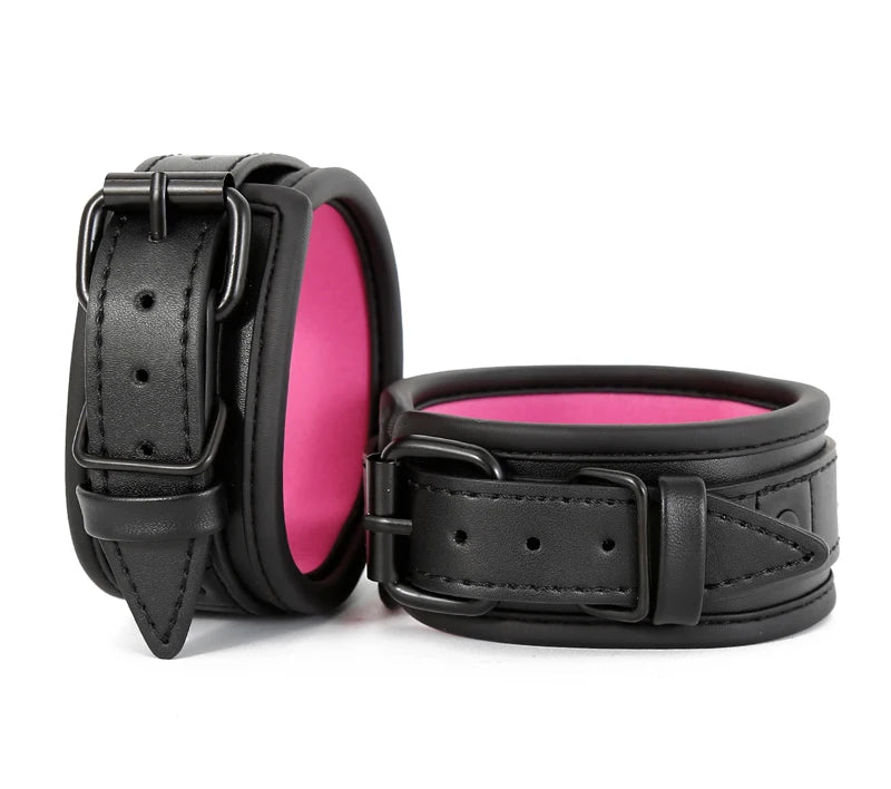 Bdsm Handcuffs Ankle Cuff Adjustable PU Leather Handcuffs Police Sex Bondage Restraints Adult Sex Toys For Woman Couples