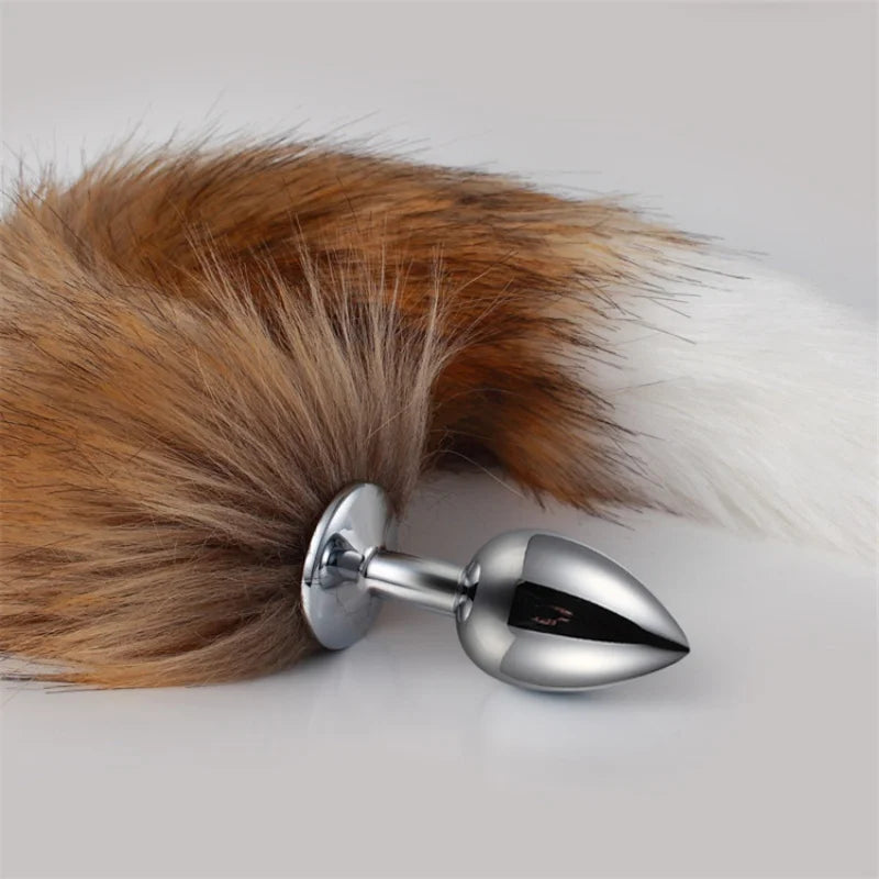 Role-playing Sex Games, Men and Women Sex Toys,1pcs,BDSM Three Size Dog Tail Anal Plug, Animal Tail Butt Plug