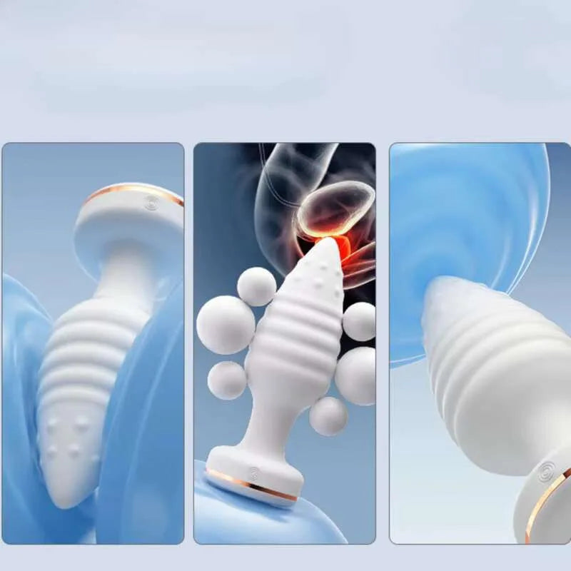 Fox Tail Anal Vibrator Butt Plug Replaceable Silicone Plugs Sex Adult Toys Flirting Tool For Couples SM Role Play Remote Control