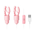 Nipple Vibrator USB Rechargeable Vibrator Clitoral Suction Cup & Nipple Clamps Stimulation Massager Women's Sex Toy Adult18+