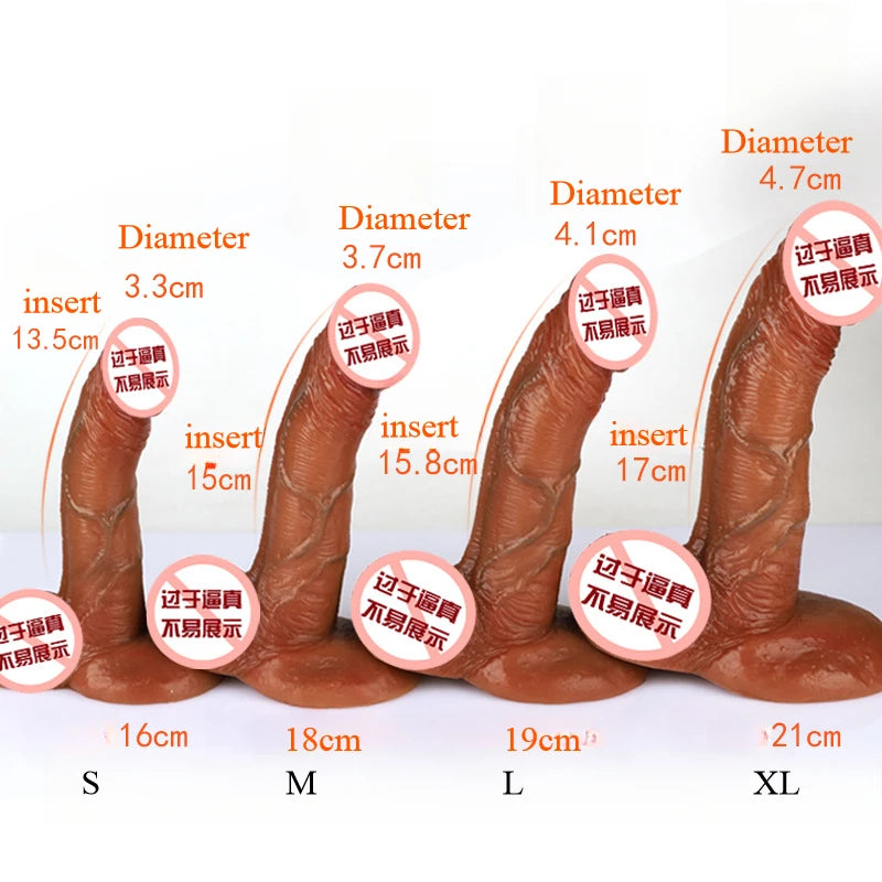 Oversized Soft Realistic Thick Dildo For Women Masturbation Suction Cup Cock Big Dick Penetration Anal Penis Sexy Adult Sex Toys