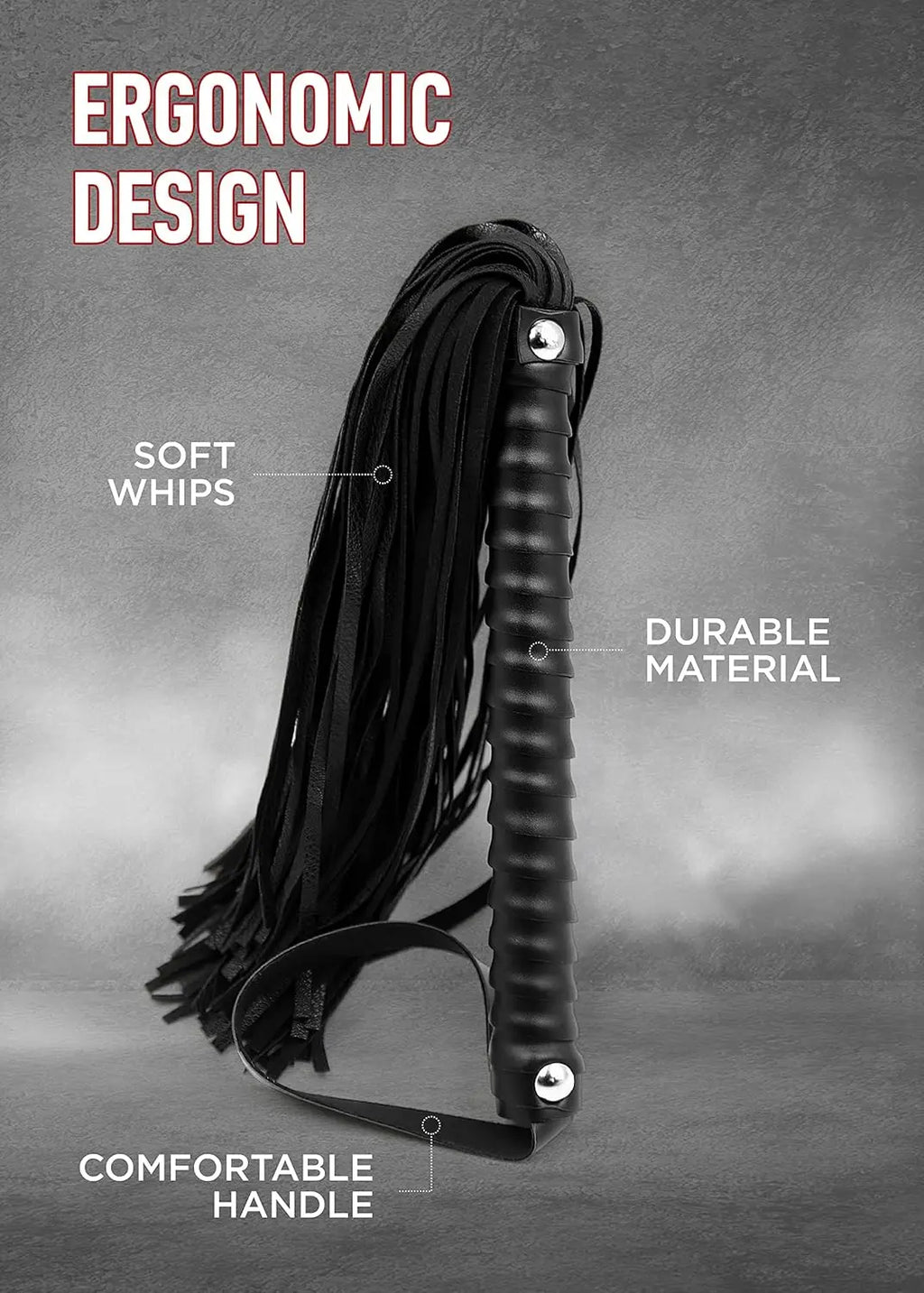 Premium BDSM Leather Bonddage, SM Spanking Paddle Whip, Flogger Adult Play, BDSM Set Soft and Durable, Roleplay Adult Toys