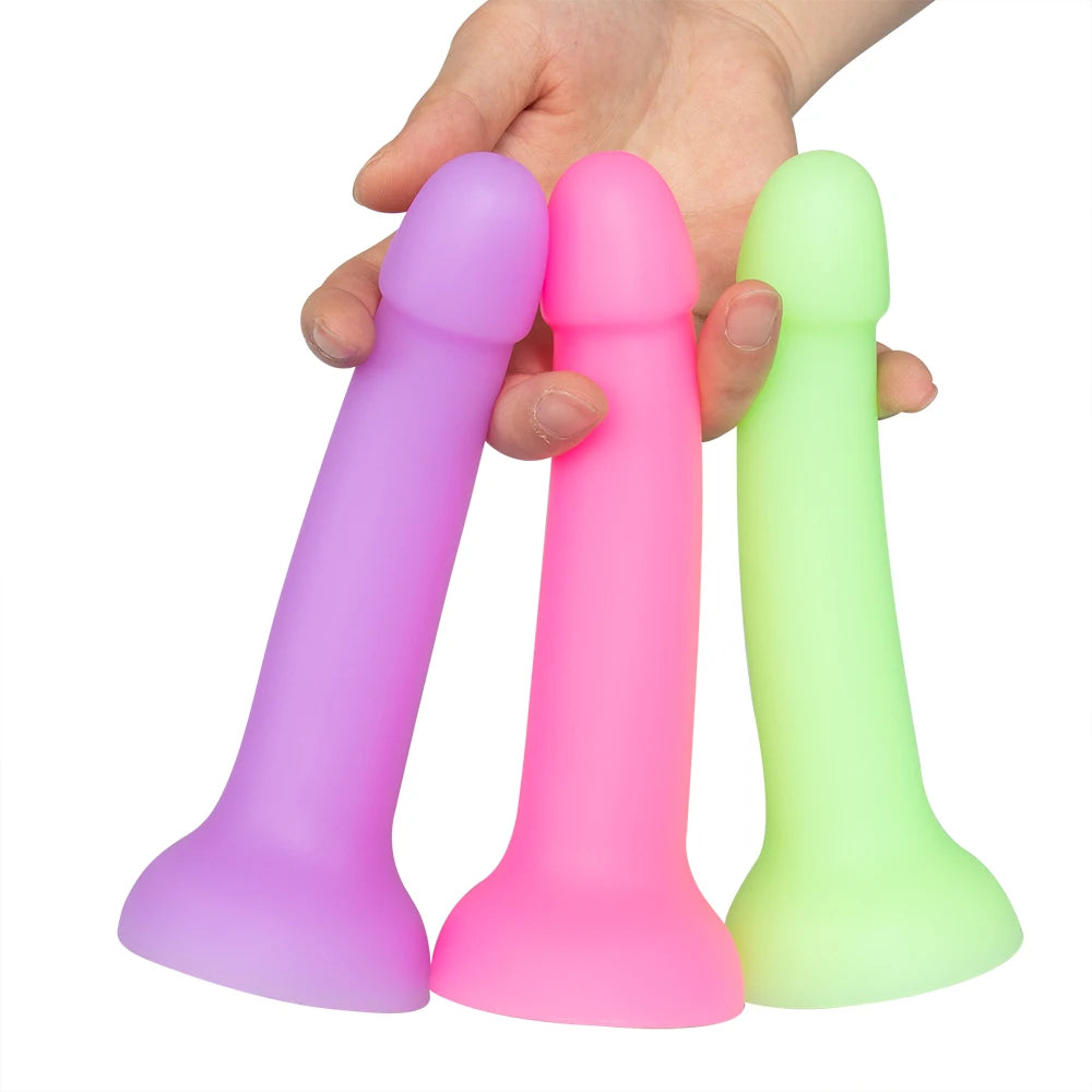 Realistic Luminous Dildo Powerful suction cup Adult games Huge Penis Big dick Female Masturbation Device Erotic Sex Toys for Cou