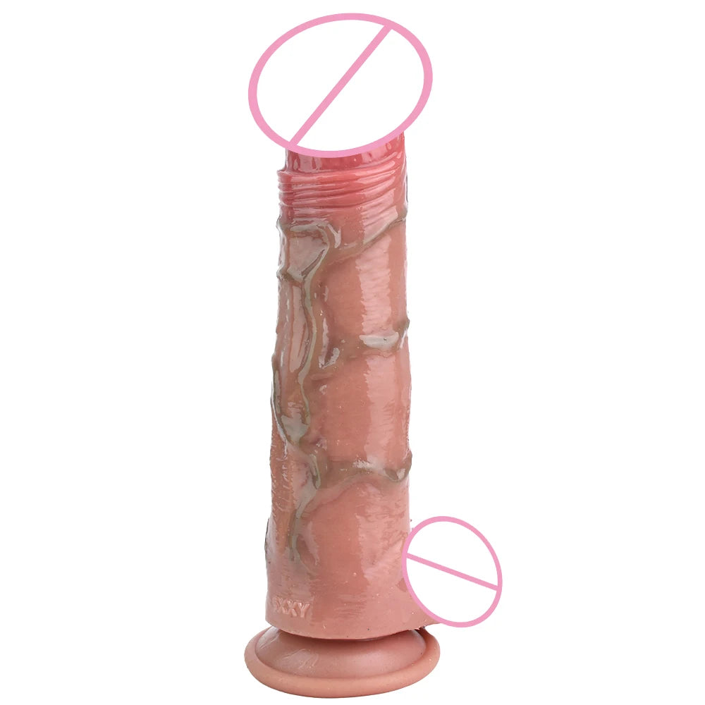 SXXY Lifelike Telescopic Realistic Dildo Suction Cup Silicone Sex Toys For Women Lesbian Gay Vaginal Stimulate Vibration Toy