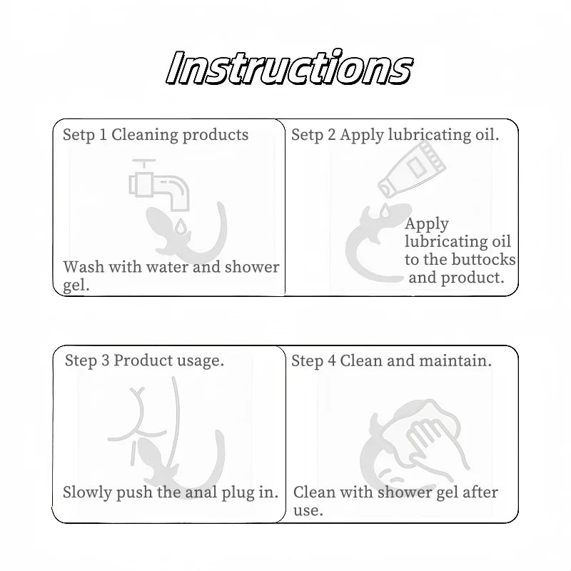 Silicone Prostate Massager Anal Sex Toys with Fetish Puppy Play StripTail Butt Plug for Couple BDSM Anue Bondage Adult Product