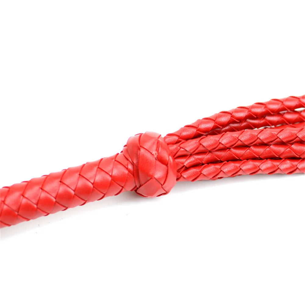 Durable Woven Pattern Leather Whip Bdsm Bondage Restraints Adult Games Sex Toys For Couples Flirting Erotic Products Party Props