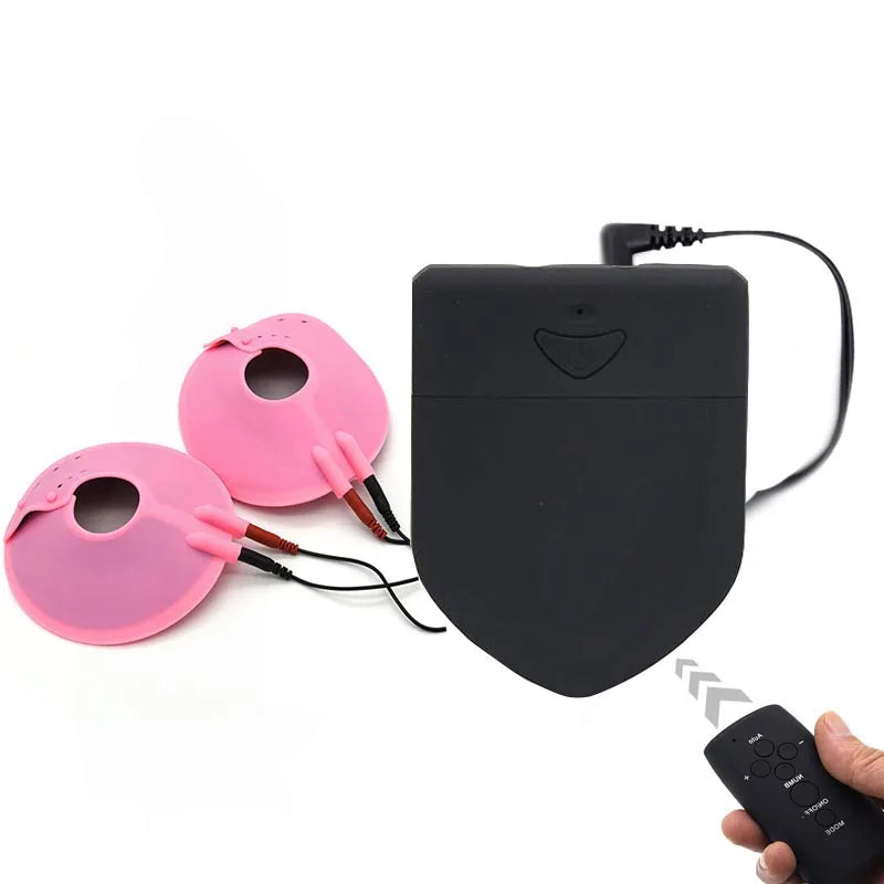 Bdsm Electric Shock Nipple Sucker Clamps Electro Stimulation Breast Toys for Woman Nipple Paste Pads Electrical Sex Accessories