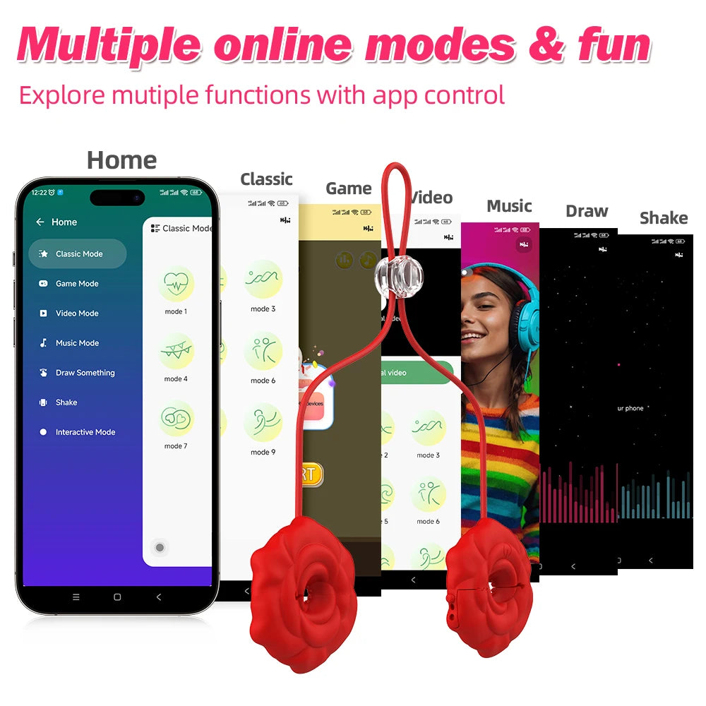 Nipple Vibrator Sex Toys for Women 9 Vibration App Controlled Vibrating Nipple Clamps BDSM Fetish Couples Flirting Sex Pleasure
