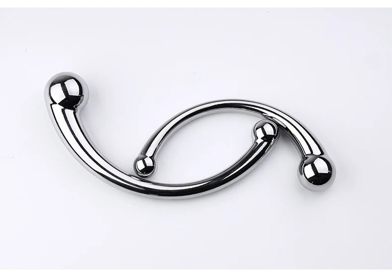Metal Anal Plug Double Ended Stainless Steel G Spot Wand Butt Plug Prostate Massage Anal Dildo Plug Adult Sex Toys for Men Women
