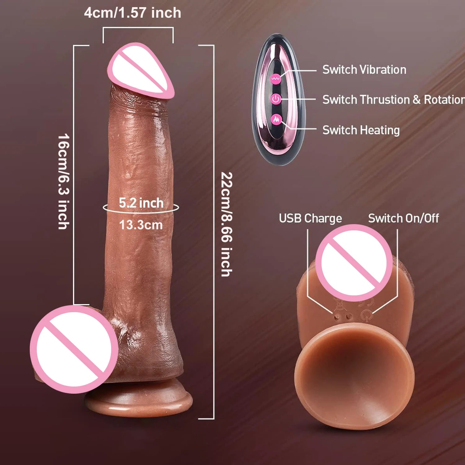 Super Realistic Dildo Vibrator Silicone Penis Anal Sex Female G-Spot Masturbator Adult Sex Toy Lesbian Gay Butt Plug For Women