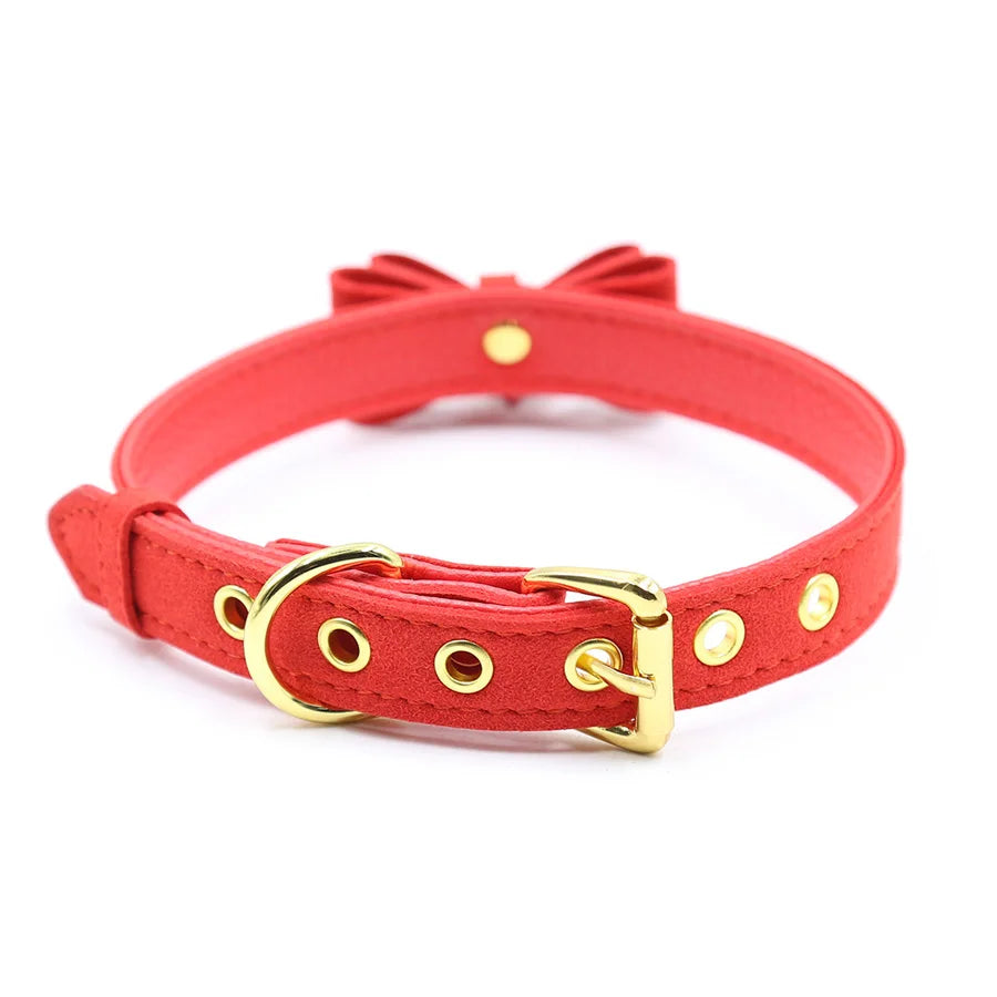 Sexy PU Leather Collar Bell Choker Slave Costume BDSM Bondage Necklace Neckband Sex Toys Adults SM Erotic Accessories