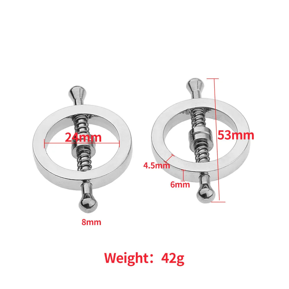 Stainless Steel Adjustable Nipple Clips Erotic Goods Nipple Stimulation Breast Bondage Restraint Fetish Bdsm Sex Toy for Woman