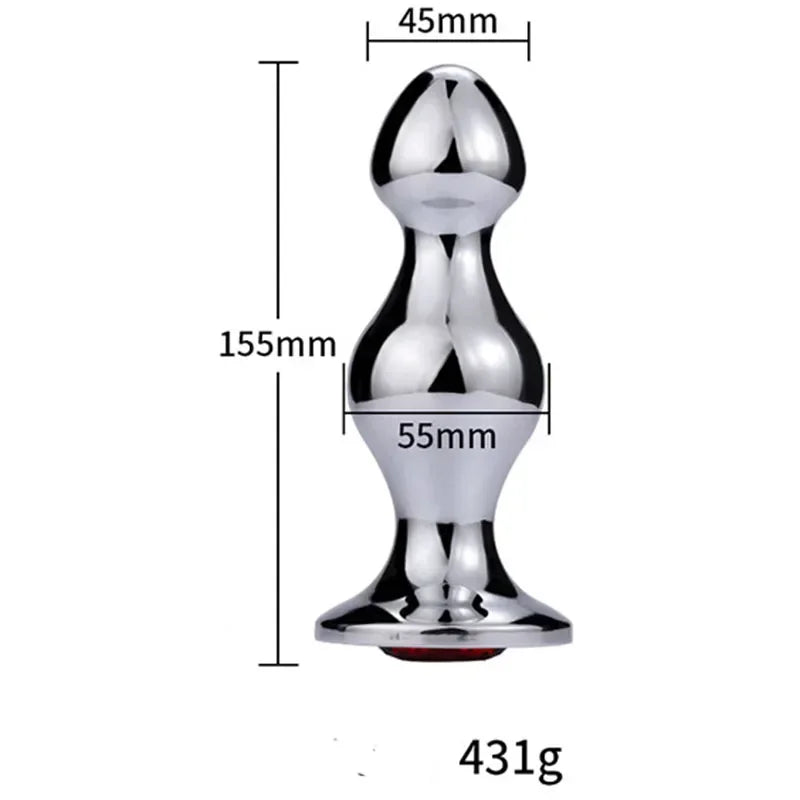 Hot Selling Anal Plug Dildo Huge Fist Strap On Sex Toys For Men/Women Masturbators Stainless Steel Toys Big Butt Plug Wearable