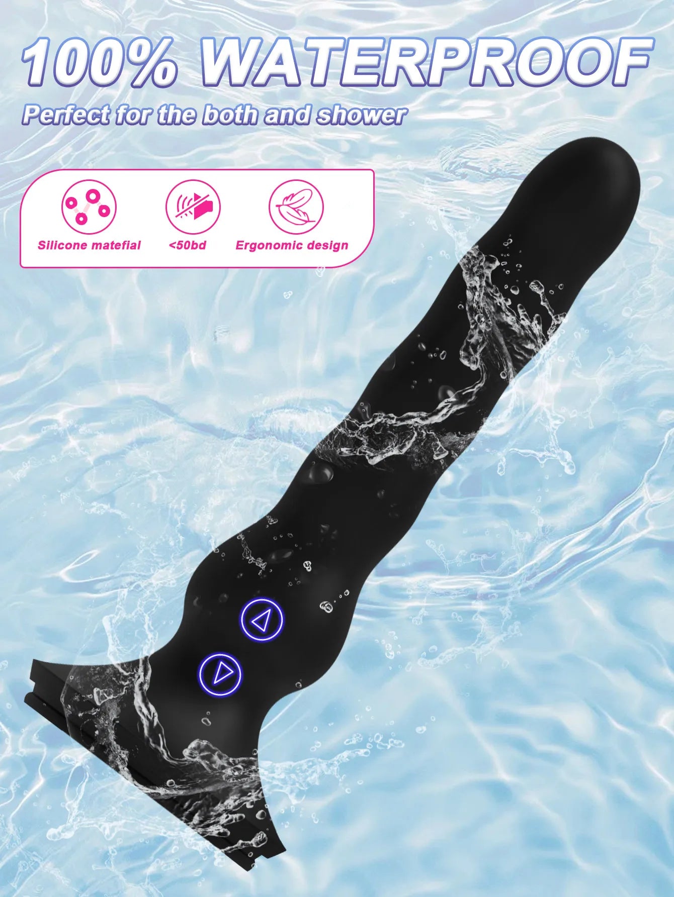 Anal Male Adult Sex Toys Vibrator Wriggling Rotating Vibrating Prostate Massager Anal Butt Plug for Men Women with Suction Cup