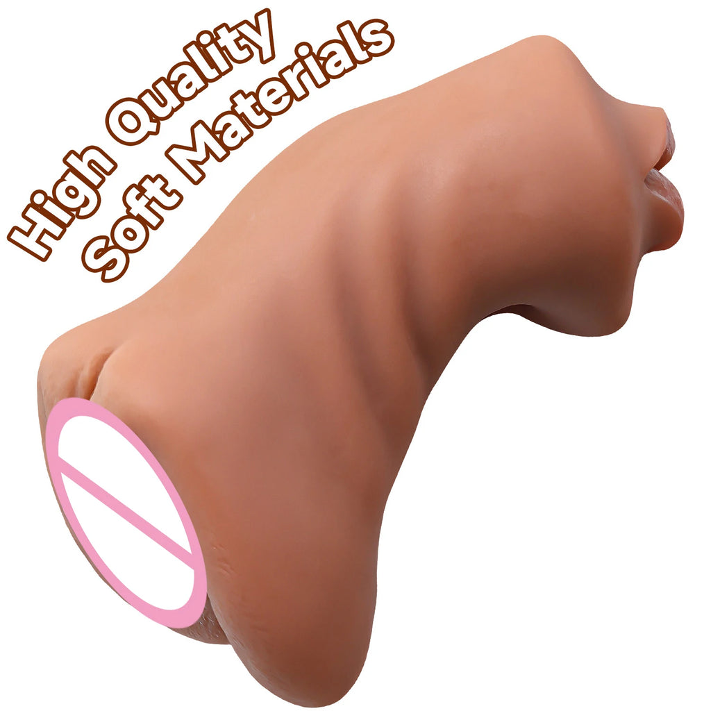 Male Stimulation 3 in 1 Pocket Pussy Masturbation Realistic Textured Vagina Tight Anus Real  Blowjob Adult Men Erotic Toys