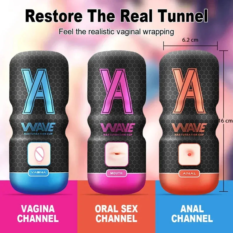 Powerful Male Masturbator Sex Toys for Men Pocket Pussy Artificial Vagina Blowjob Massager Fleshlight Adult Supplies 18+