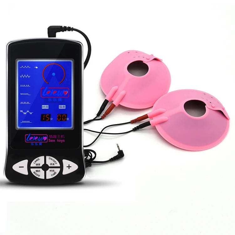 Bdsm Electric Shock Nipple Sucker Clamps Electro Stimulation Breast Toys for Woman Nipple Paste Pads Electrical Sex Accessories