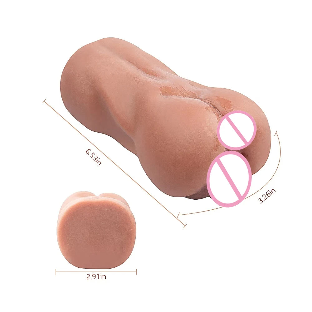 Male Masturbators 3D Real Rubber Vagina Sex Toys Artificial Vaginal 2 in 1 Pocket Pussy Mini Sex Doll Adult Supplies for Men