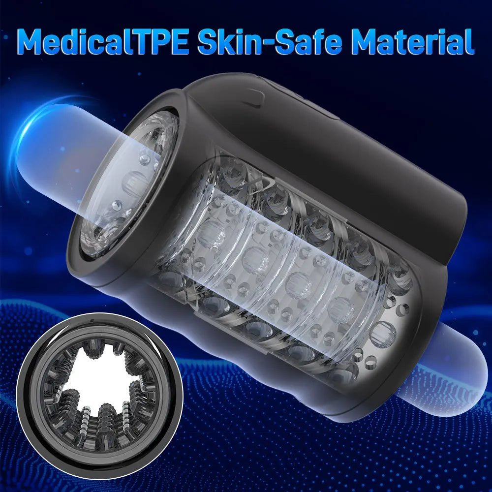 Handheld Automatic Male Masturbator,with Anti-slip Belt,Double Headed Penetration Penis Stroker Massager,Adult Sex Toys for Men