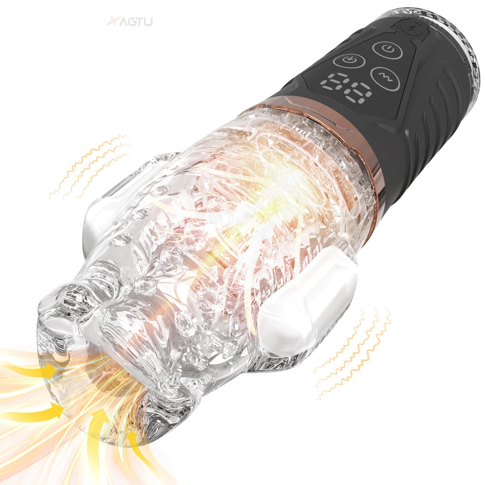 New Automatic Male Masturbator for Men 360 Rotation Vibrator Penis Massager Vagina Pussy Male Masturbation cup Sex Toys for Men