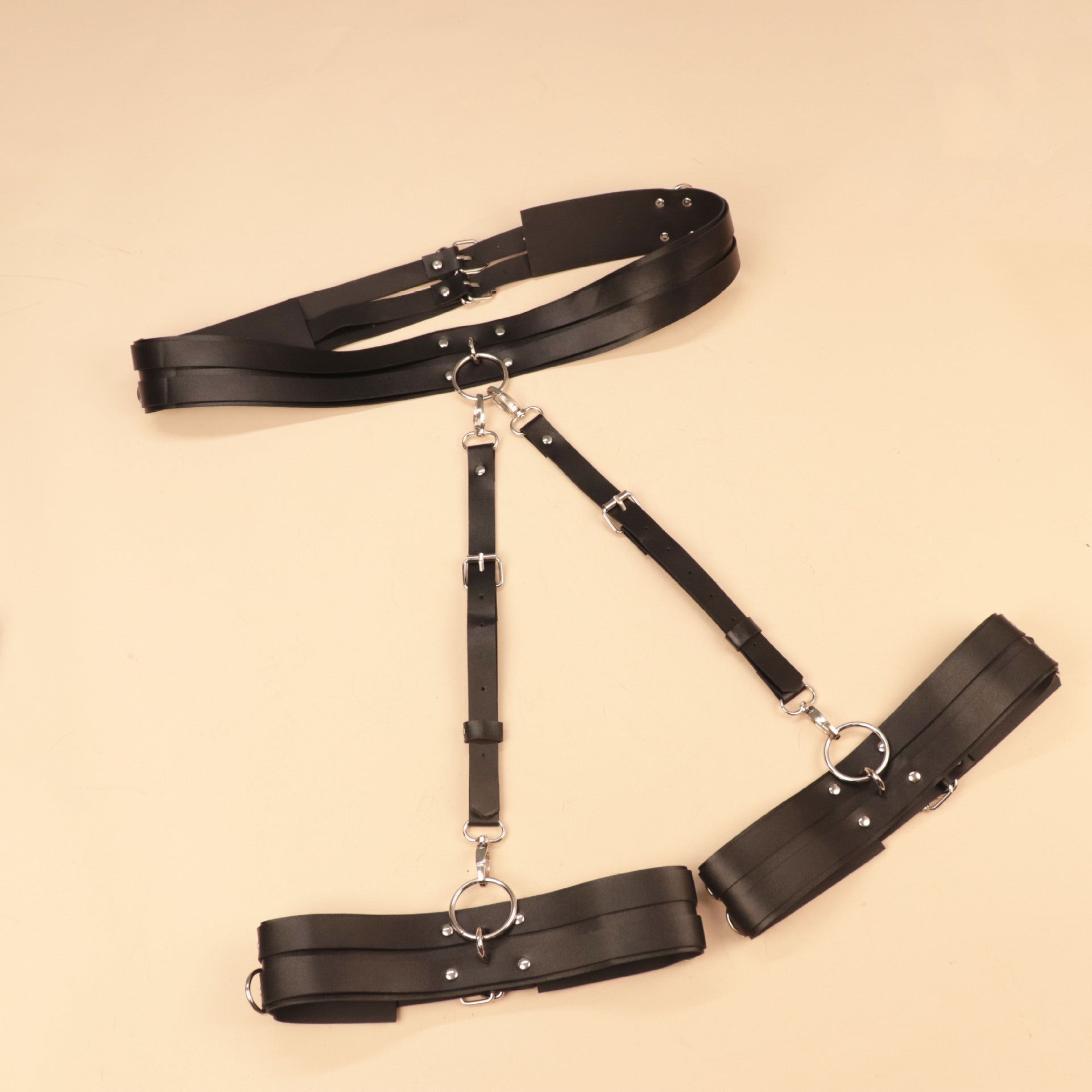 Sexy Bodys Lingerie Woman Leather Harness Bdsm Garter Belt Bondage Thigh Harness Seks Suspenders Strap Belt Stockings Female
