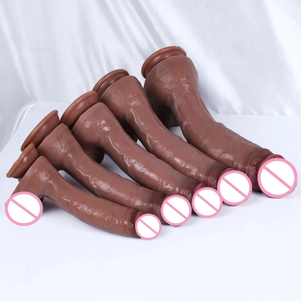 Super Real Skin Penis Realistic Dildo Soft Flexible Huge Cock with Suction Cup Adult Sex Toys for Woman Masturbation Anal Dick