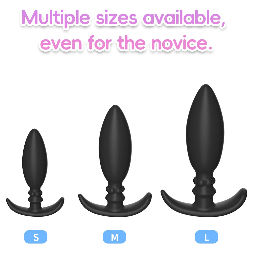 Adult Silicone Anal Plug Dildos Bullet Vibrator Butt Plugs Sex Toys for Women Men Gay Prostate Massager Anal Masturbating S/M/L