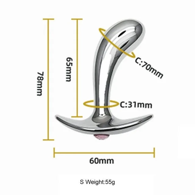 Metal Dildo Stainless Steel Anal Plug Butt Plug Prostate Massage Adults Sex Products Anal Trainer Sex Toys For Female Male Gay