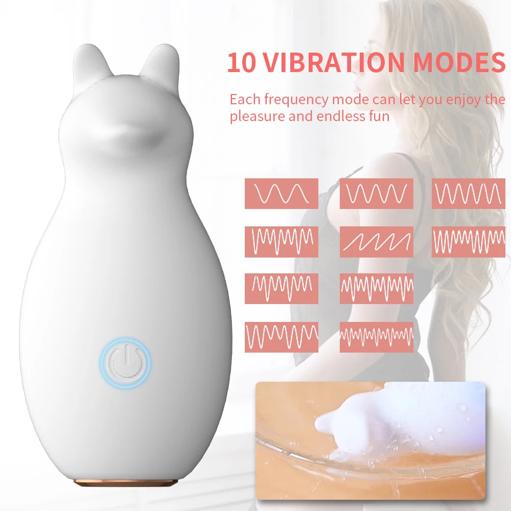 Vibrators for Women 10 Modes Vibration Cute Pets Shape Sexy Toys Nipple Clit Stimulator Waterproof Sex Toys for Women Sex Shop