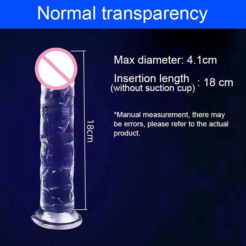 Realistic Dildo Jelly Penis Suction Cup Dildo 7 Size Female Masturbator Clitoral Stimulator Big Dick Lesbian Sex Toys For Women