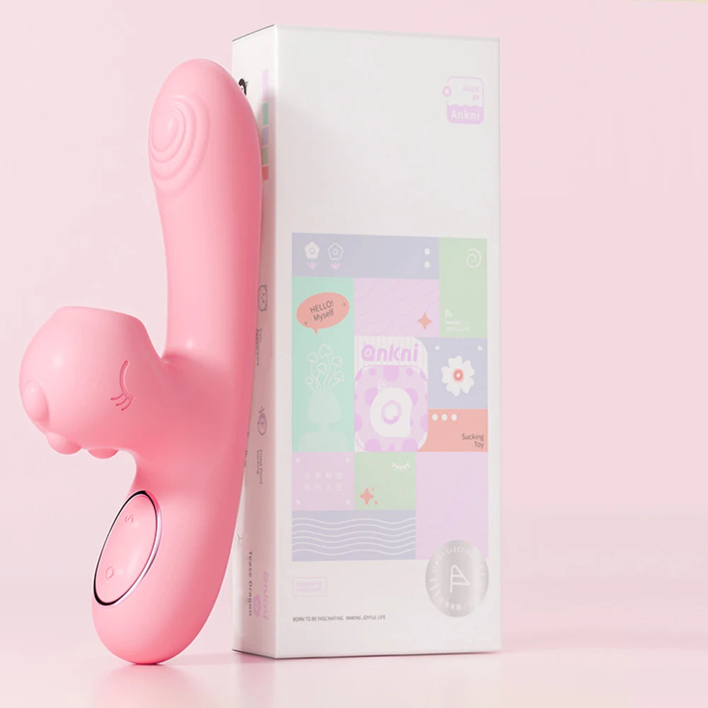 Powerful Vibrator For Women Dildo Clitoris Stimulator Wand Female Masturbation Adult Couple Sex Toys Tongue Licking & Vibration