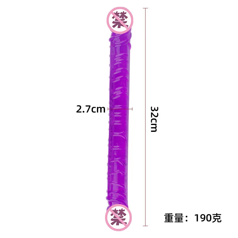 Multi-Color Double Head Realistic Dildo Long Anal Play for Women Couple Ended Dildo Flexible Big Penis Adult Sex Toy for Lesbian