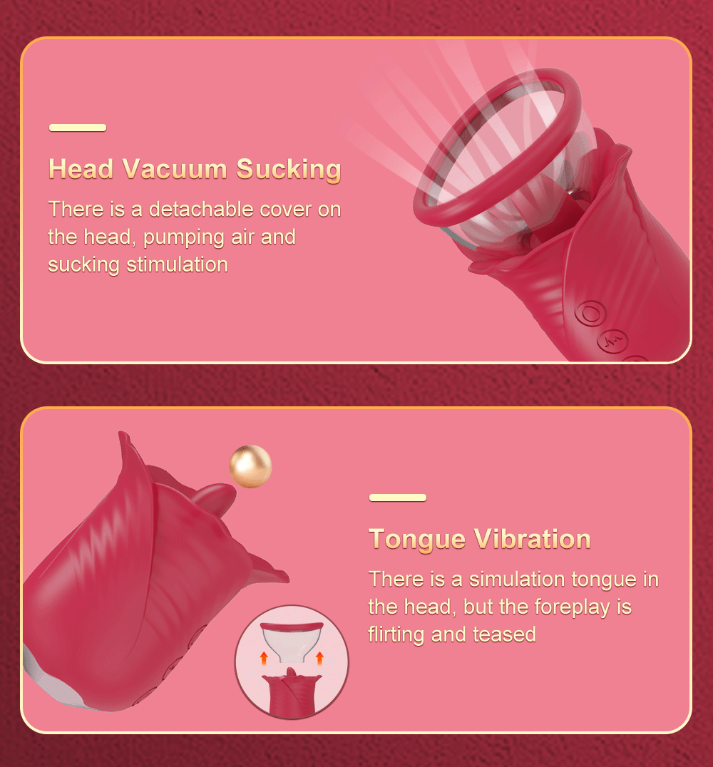 Vibrator Adult Sex Toys for Women Sucking Vibrator Rose-Sex Toy 3 Sucking 9 Tongue Licking Vibrating G Spot Vibrators Adult 18+