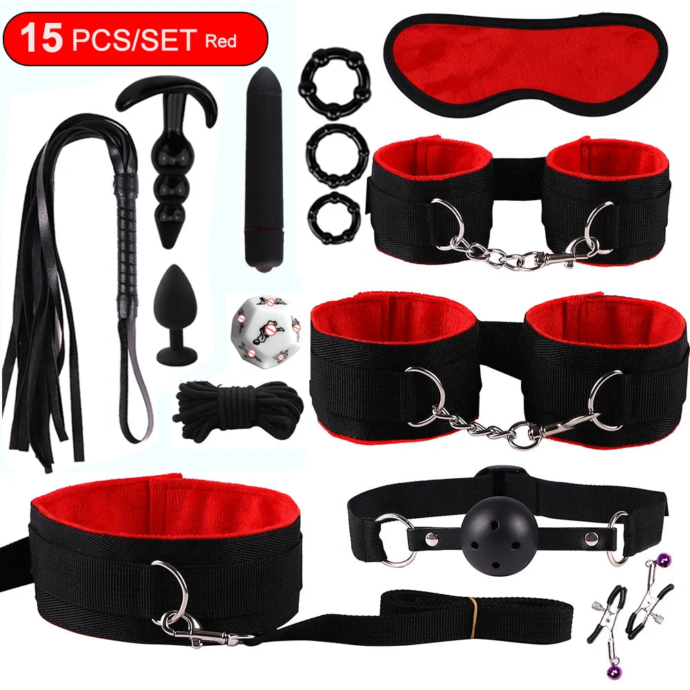 Sex toys for women BDSM sexual couples kit erotic accessories handcuffs for session Anal plug sex game Adult Sexy Toys sexy shop
