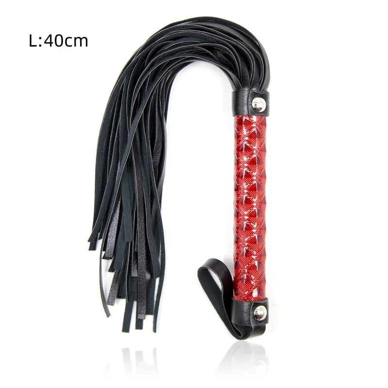 BDSM Kits Slave Whip With Diamond Pattern Handle Lash Flogger Spanking Adult Products Blindfold Sex Toys For Women Erotic Games