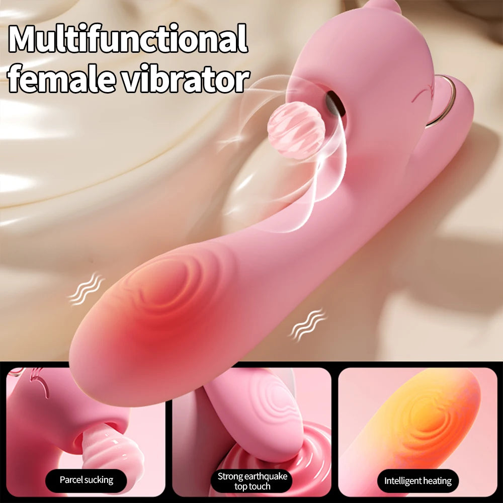 Powerful Vibrator For Women Dildo Clitoris Stimulator Wand Female Masturbation Adult Couple Sex Toys Tongue Licking & Vibration