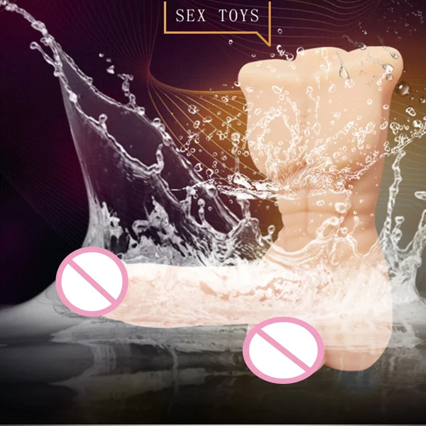 Soft Skin Realistic Penis Sexy Female Vibrating Masturbator Dildo Male Torso Sexsual Love Doll Sex Toys for Women Men 18 Adult