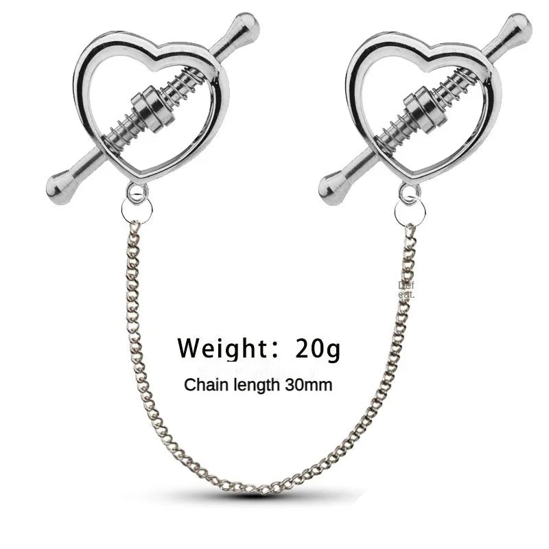 Stainless Steel Adjustable Nipple Clips Erotic Goods Nipple Stimulation Breast Bondage Restraint Fetish Bdsm Sex Toy for Woman