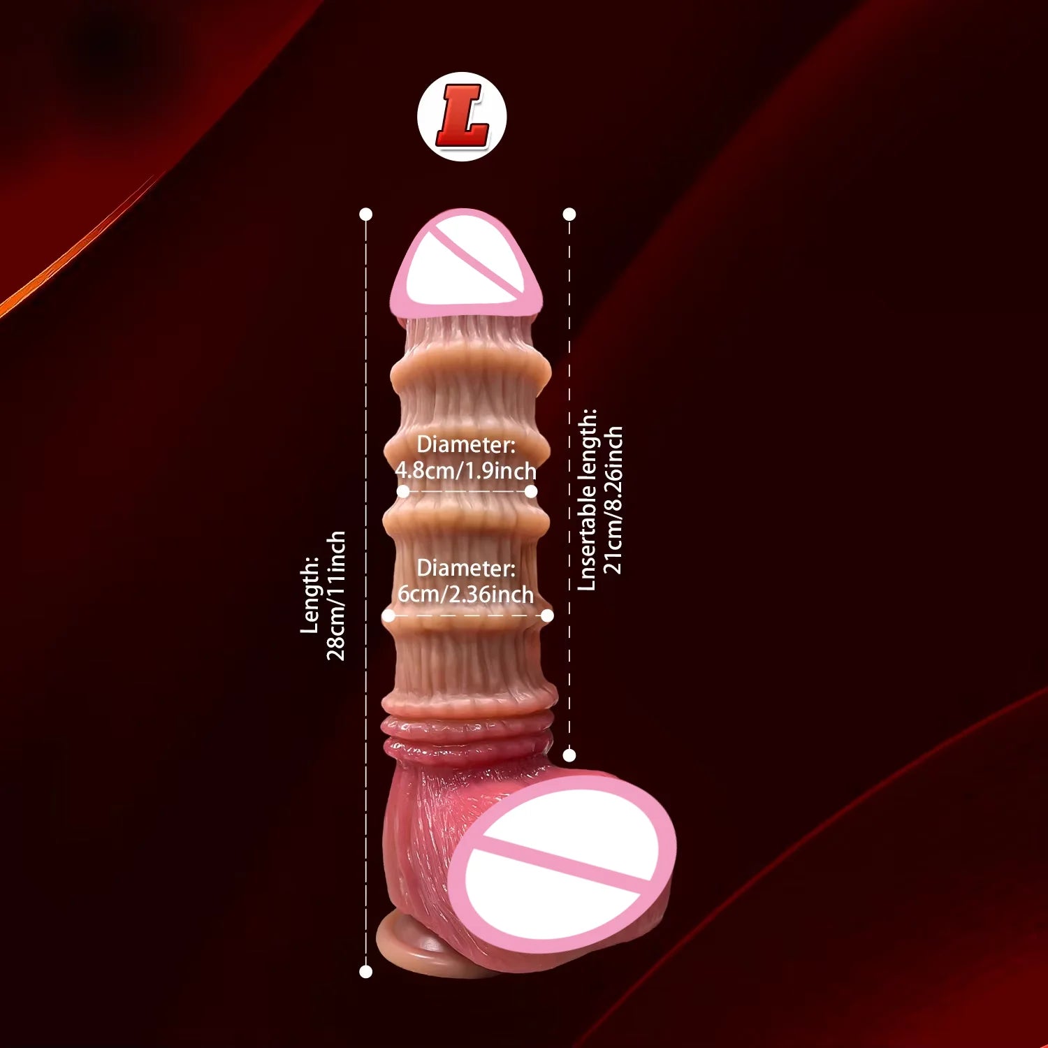 Realistic Big Penis Dildo for Women Anal Masturbation Special Nodes Silicone Vibrating Adult Sexual Toy ForGSpot Vagina Anal Sex