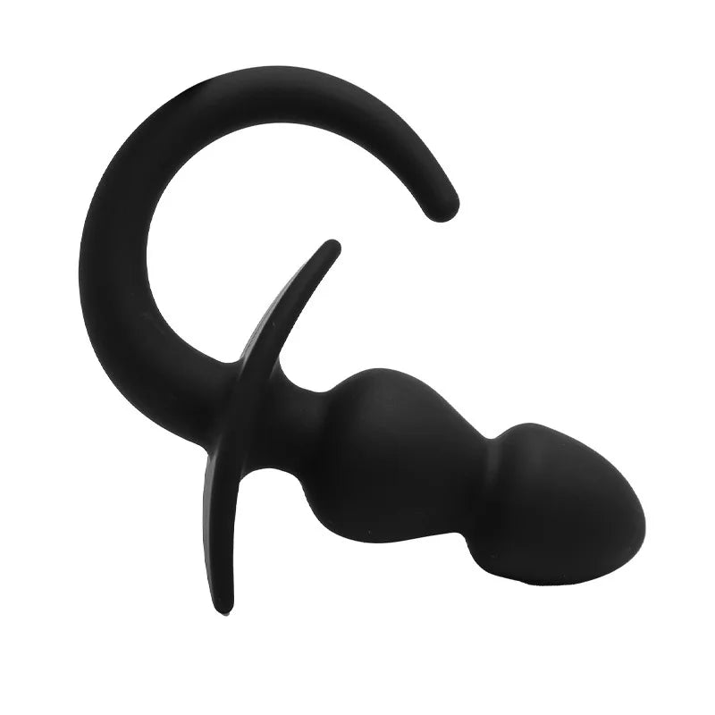 Factory Sales Silicone Dog Tail Luminous Anal Plug Puppy Play Anal Accessories G-Spot Prostate Massage Butt Plug Fetish Sex Toys