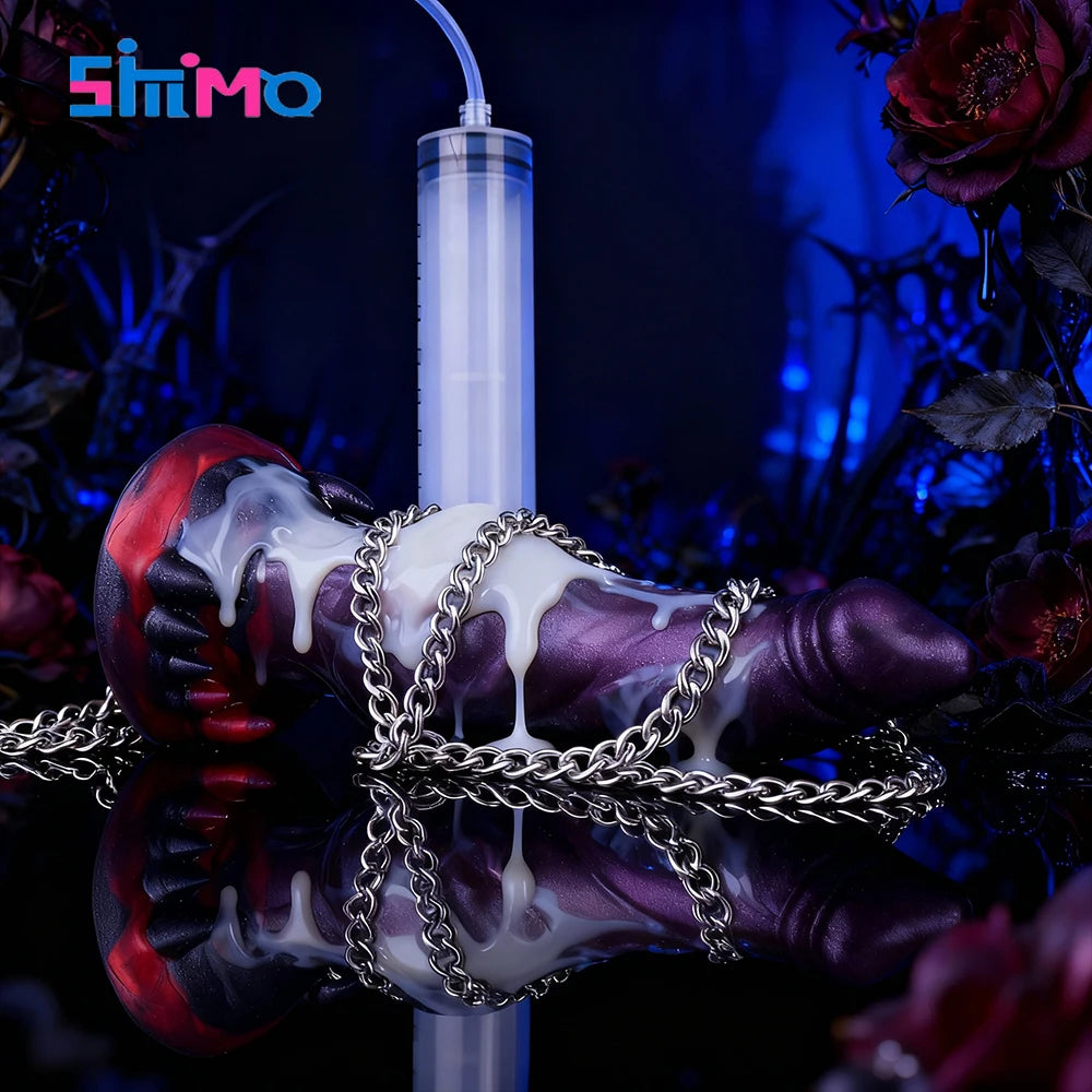 SMMQ Silicone Squirting Dildo With Dog Knot Ejaculation Penis Female Vagina Masturbation Adult Sex Toy Shop 18